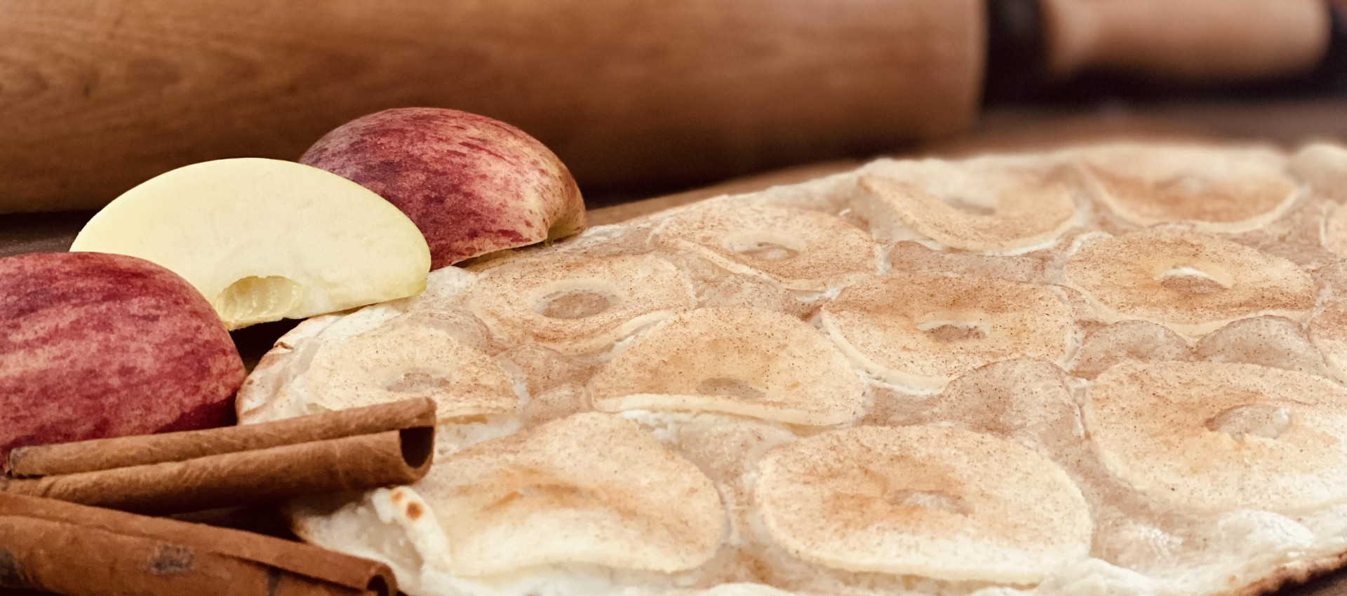 Flammenkuchen Apfel - Zimt