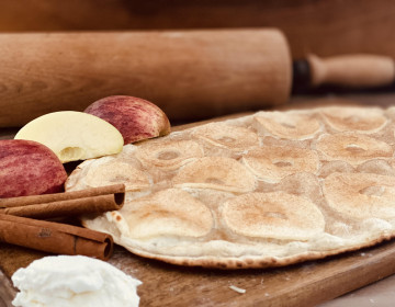 Flammenkuchen Apfel - Zimt