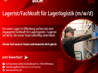 Fachkraft f&uuml;r Lagerlogistik / Lagerist (m/w/d)