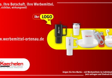 Zeigen Sie Ihre Marke &ndash; mit Werbemitteln im individuellen Design.