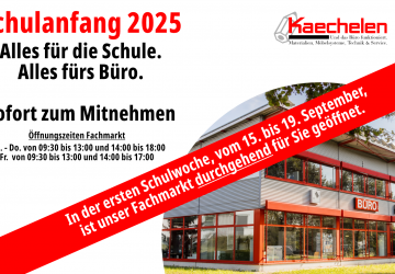 Schulanfang am 15. September