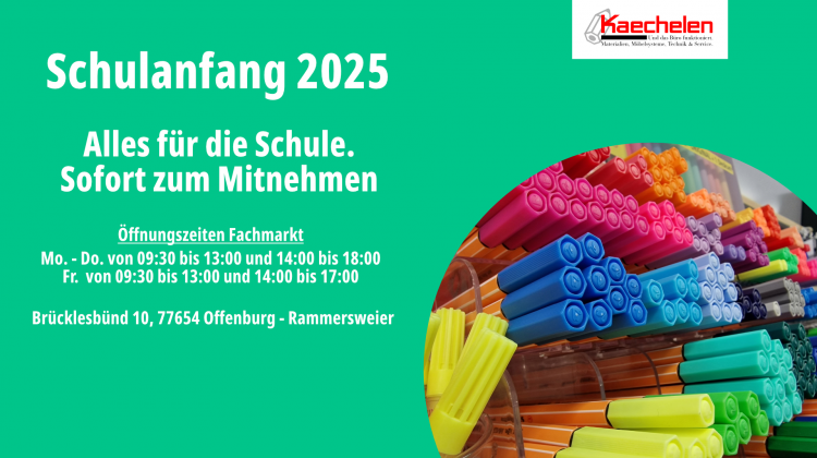 Schulanfang 2025 - Alles f&uuml;r die Schule direkt zum Mitnehmen!