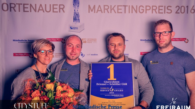 Glaswohnen gewinnt den ServiceAward 2016!