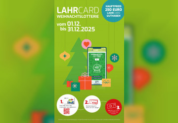 LahrCARD-Weihnachtslotterie 2025 &ndash; Gewinne bis zu 250 Euro Guthaben