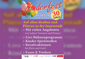 30 Jahre Kinderfest in Lahr: Die Innenstadt geh&ouml;rt am 16. Mai den Kindern