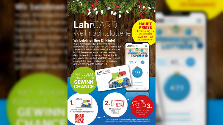 LahrCARD Weihnachtslotterie: Wir belohnen Ihre Eink&auml;ufe!