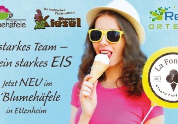 EIS jetzt auch bei Blumen Kiesel s&acute;Blumeh&auml;fele