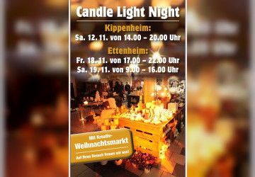 Candle Light Night bei Blumen Kiesel s&acute;Blumeh&auml;fele in Ettenheim