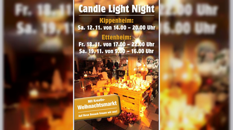 Candle Light Night bei Blumen Kiesel s&acute;Blumeh&auml;fele in Ettenheim