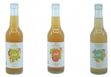 Jung BIO Apfel, Apfel-Ingwer, Birne-Minze Schorle