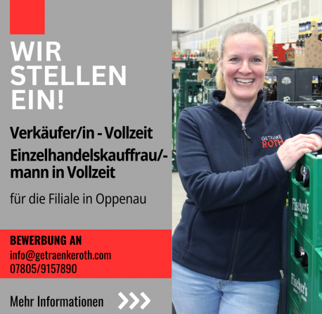 Verk&auml;ufer/in und Einzelhandelskauffrau/mann in Vollzeit f&uuml;r Oppenau