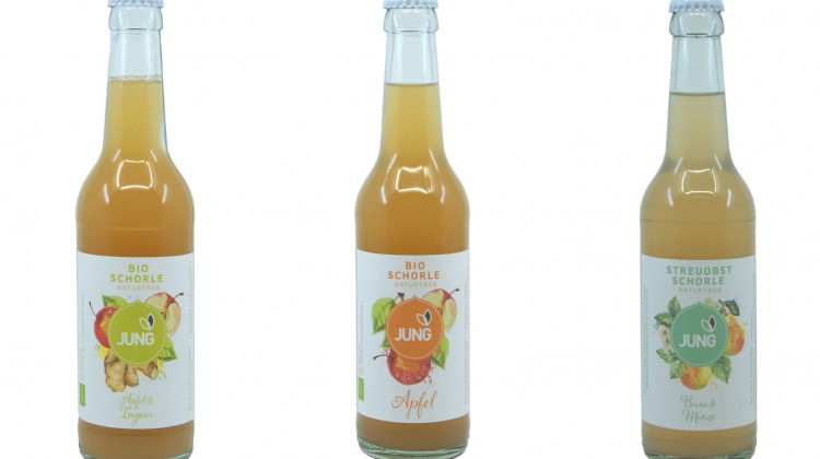 Jung BIO Apfel, Apfel-Ingwer, Birne-Minze Schorle