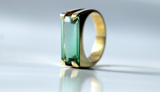 Turmalinring 585/- aus eigener Werkstatt