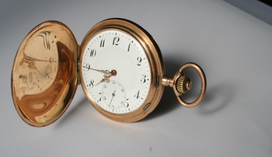 Antike Sprungdeckeltaschenuhr aus 585/-Gold