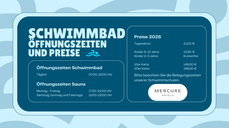 Schwimmbad und Saunabereich im Hotel Mercure