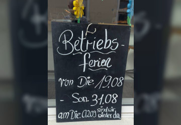 B&auml;ckerei Schaub macht Sommerpause