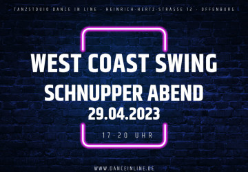 West Coast Swing Schnupperabend 29.04.2023
